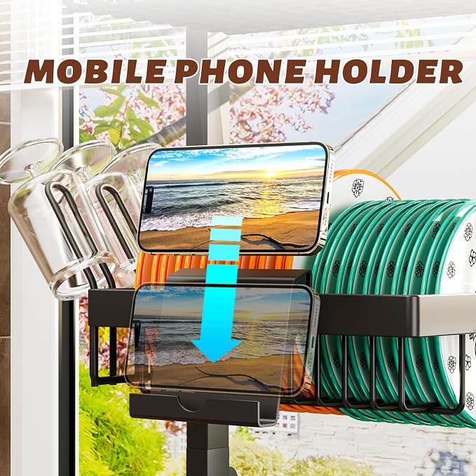 3-Tier Over Sink Dish Draining Rack, Adjustable Width and Height, - Image 4