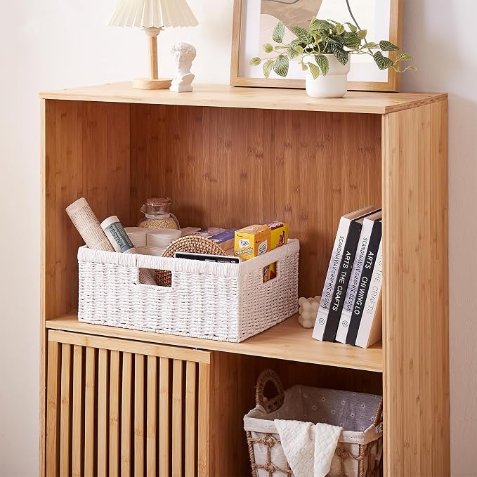 OIAHOMY Wicker Basket, Paper Shelf Basket - Image 7
