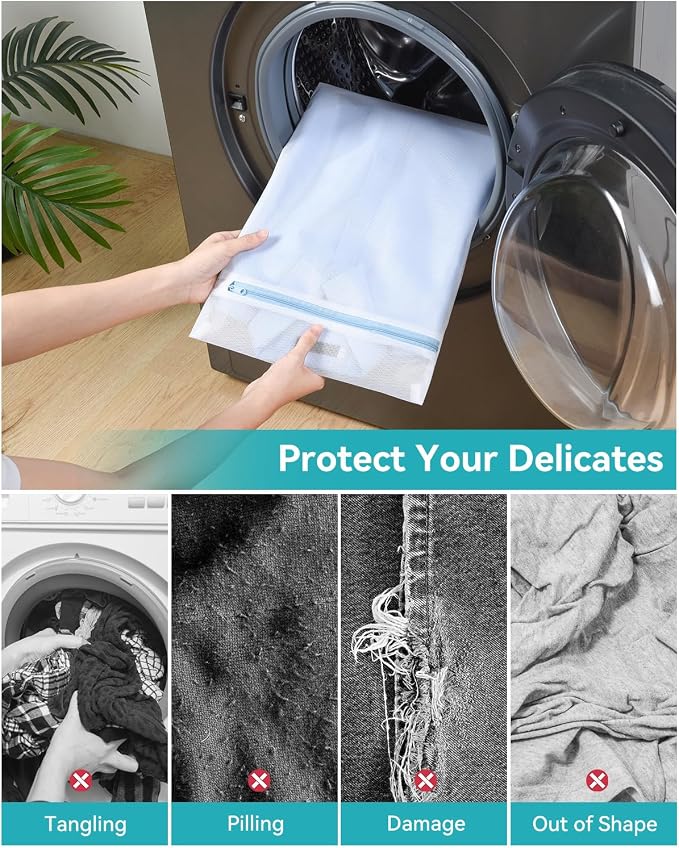 OTraki 9 PCS Mesh Laundry Bags for Delicates 4 Sizes Laundry Bags Mesh Wash Bags - Image 5