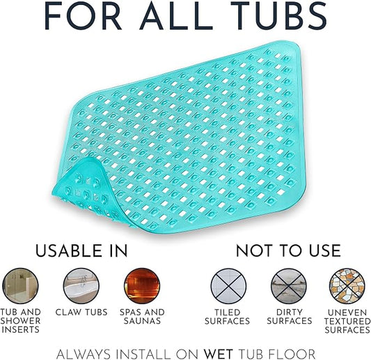 Homerella Anti Slip Shower Mat | Anti Mold Non Slip Bathtub Mat - Image 2