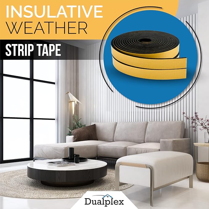 High Density Foam Weather Stripping Door Seal Strip Insulation Tape Roll - Image 2