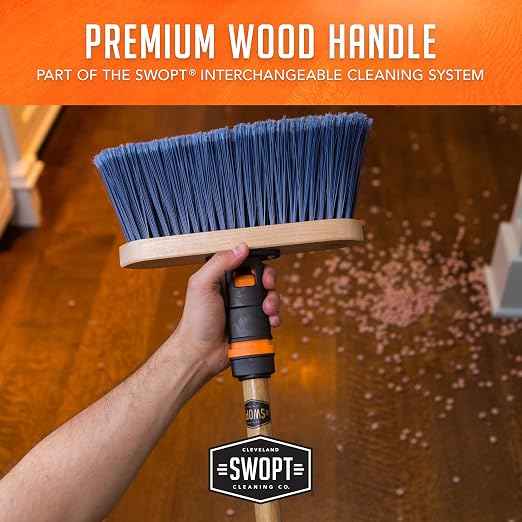 SWOPT Premium 48” EVA Foam Comfort Grip Wooden Handle – Ergonomic Design - Image 5
