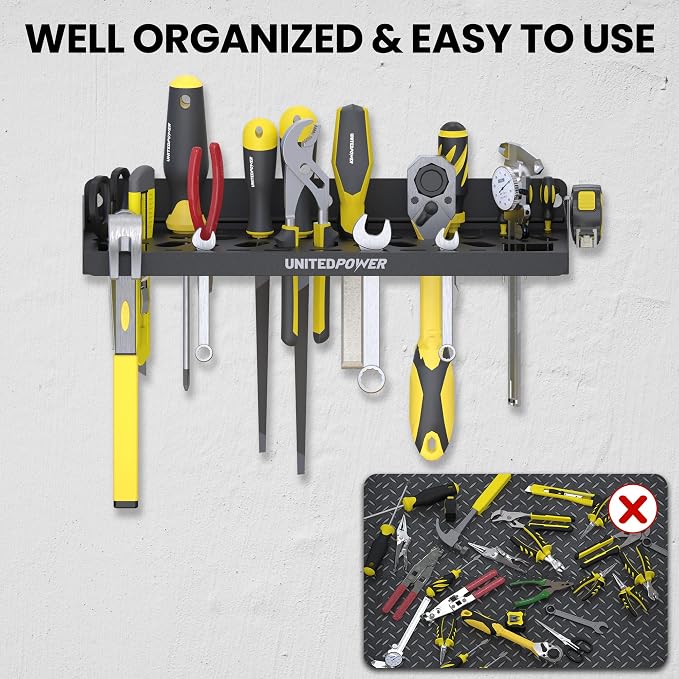 UNITEDPOWER Wall Mount Tool Storage Rack, Screwdriver Holder, Pliers Organizer - Image 5