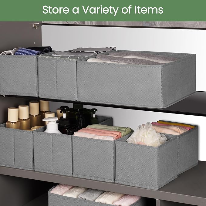 Criusia Drawer Organizer Clothes, 16 Pack Underwear Drawer Organizers, Foldable - Image 7