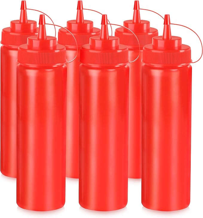 New Star Foodservice 26405 Squeeze Bottles, Wide Mouth, 24 oz - Image 2