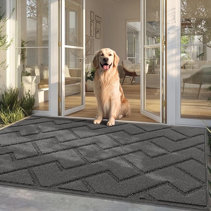 hicorfe Front Door Mat Outside Entrance, Stain and Fade Resistant, Non Slip by Hicorfe