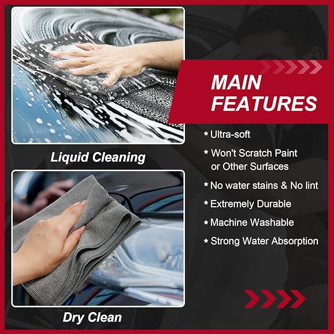 200 Pcs Microfiber Cleaning Cloth 16x16 Inch Microfiber Towels - Image 4