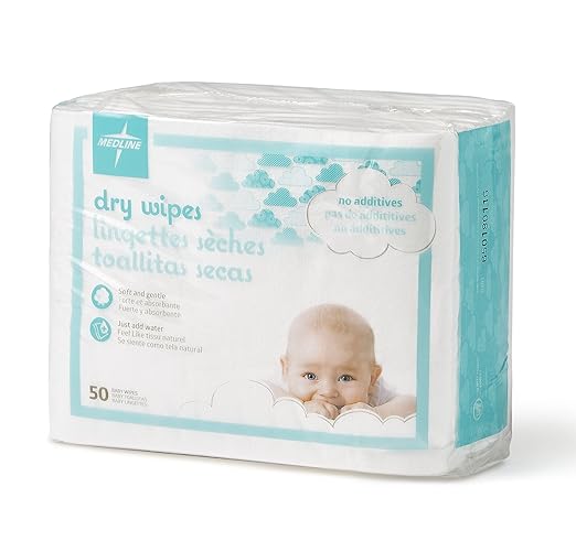 Medline Ultrasoft Disposable Dry Cleansing Cloths, Fragrance-Free, 10 x 13 - Image 3