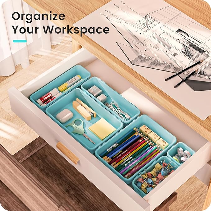 A-LuGei 【28PCS】 Drawer Organizer, Bathroom Organizers and Storage, Makeup - Image 5