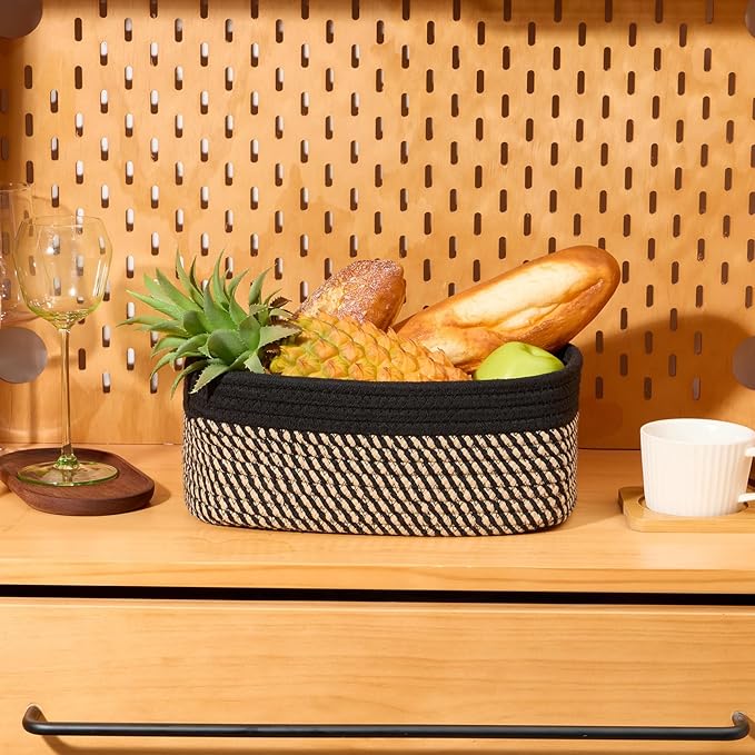Small Storage Baskets for Organizing | Closet Organizer Bins | Shelf Toy Basket - Image 5