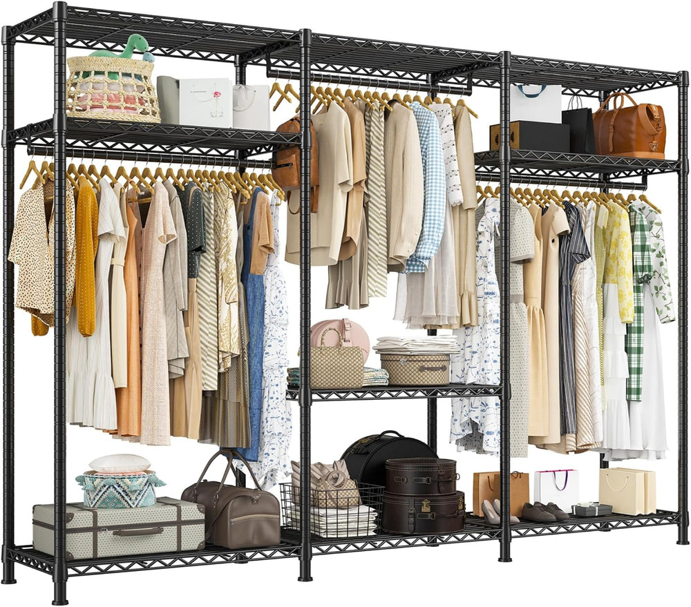 Raybee Clothes Rack Heavy Duty Load 795LBS Portable Clothing Racks