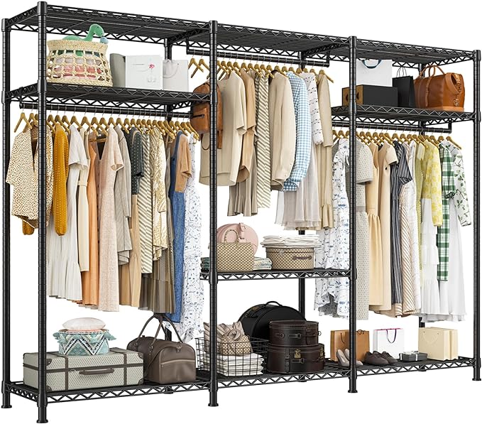 Raybee Clothes Rack Heavy Duty Load 795LBS Portable Clothing Racks by Raybee