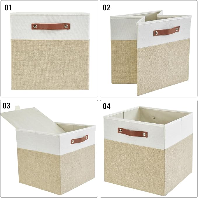 Collapsible Fabric Storage Cube Bins - Image 3