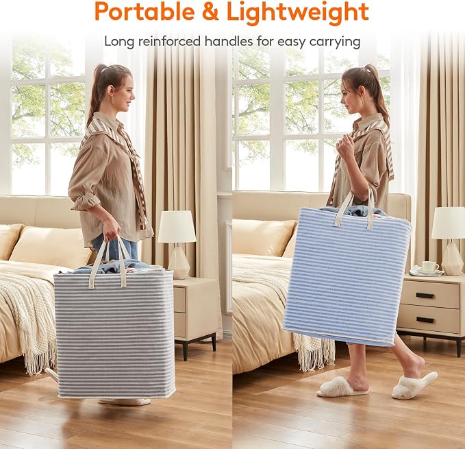 Lifewit 2 Pack Laundry Hamper Large Collapsible Laundry Basket, Freestanding - Image 4