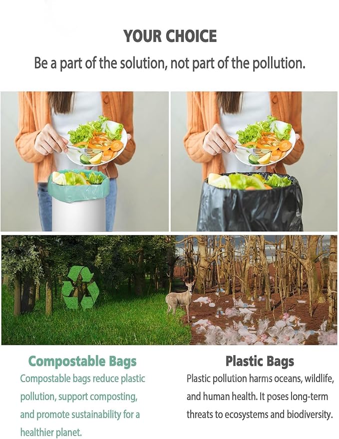 4-6 Gallon Small Trash Bags Compostable Trash Bags, AYOTEE 60 Count Ultra - Image 8