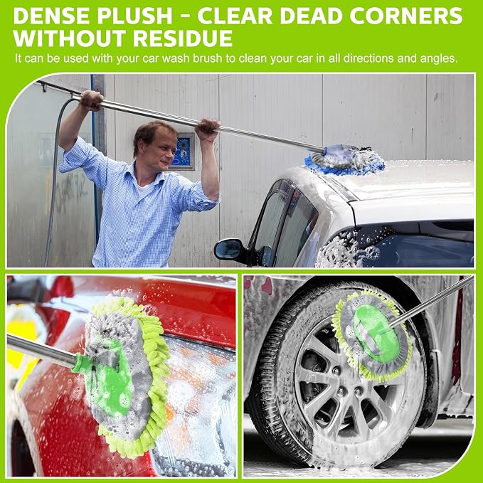 Layhit 5 Pcs Car Wash Mitt Set, Brush Not Included, Microfiber Mitt Cleaning - Image 6