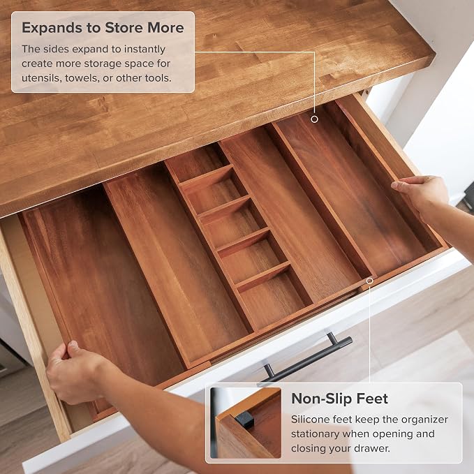 KitchenEdge Adjustable Kitchen Drawer Organizer - Image 6