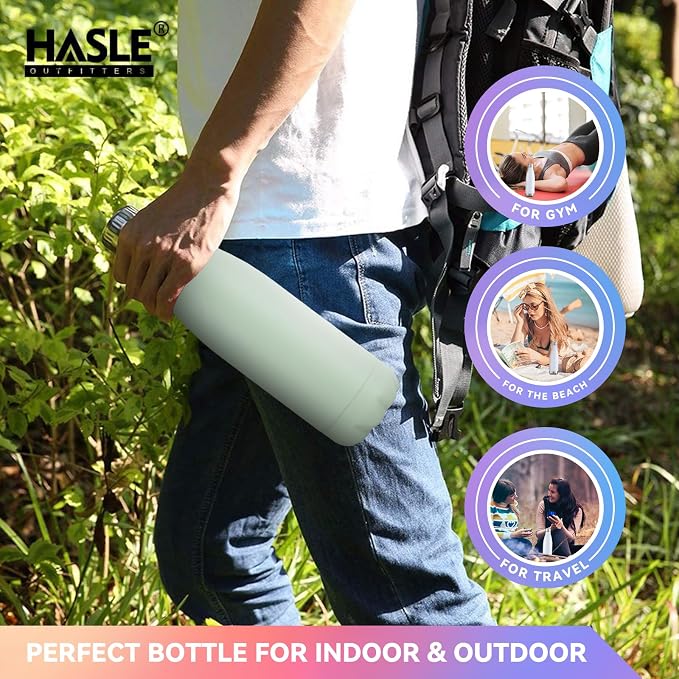 HASLE OUTFITTERS 17oz Stainless Steel Water Bottles, Vacuum Insulated Water - Image 6