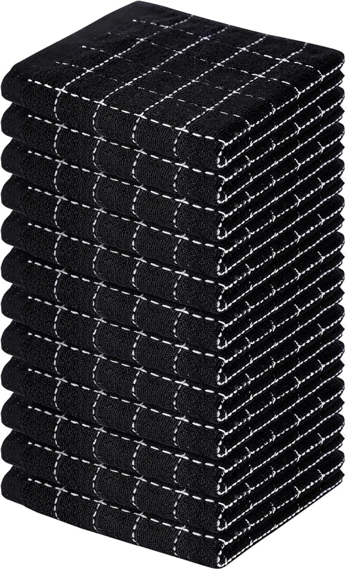 Homaxy 100% Cotton Terry Kitchen Dish Cloths, Ultra Soft and Absorbent Dish by Homaxy