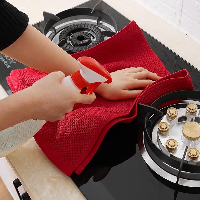 Homaxy 100% Cotton Waffle Weave Kitchen Dish Towels, Ultra Soft Absorbent Quick - Image 5