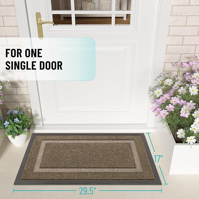 OLANLY Front Door Mat Indoor Outdoor Entrance, Waterproof All-Season, - Image 3