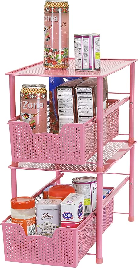 Simple Houseware Stackable Under Sink Cabinet Sliding Basket Organizer Drawer - Image 5