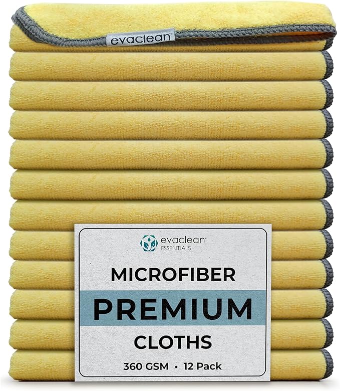 EvaClean Premium Microfiber Cleaning Cloth 16"x16" by Evaclean
