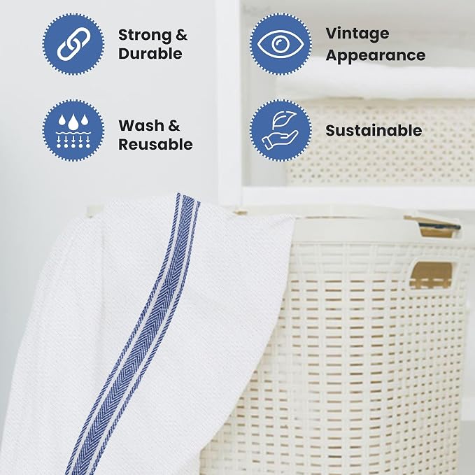 WHITEWRAP Kitchen Dish Towels for Kitchen, Highly Absorbent for Drying and - Image 3