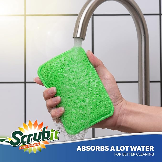 Scrub and Wipe Cleaning Pads – SCRUBIT Dual Sided Scouring Pad and Sponge - Image 7