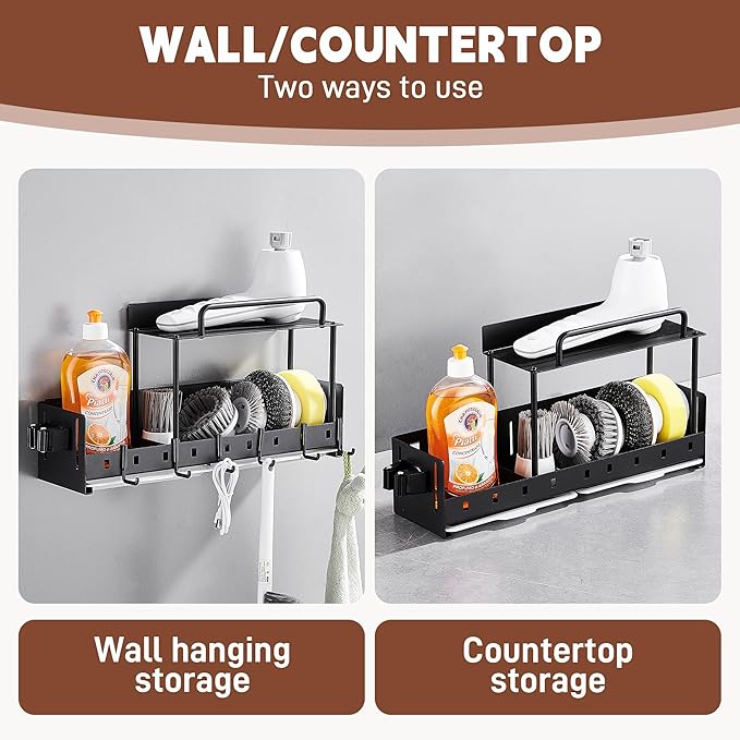 Wall-Mounted Cleaning Tool Organizer, 16.14x4.33x3.74 inches, Mop Holder - Image 4