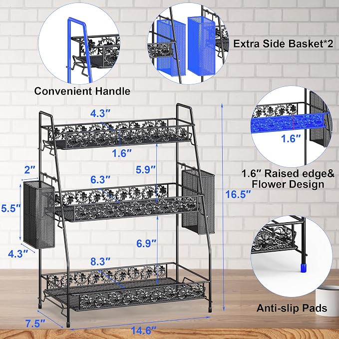 3-Tier Large Size Storage Rack, Counter Organiztion - Image 2