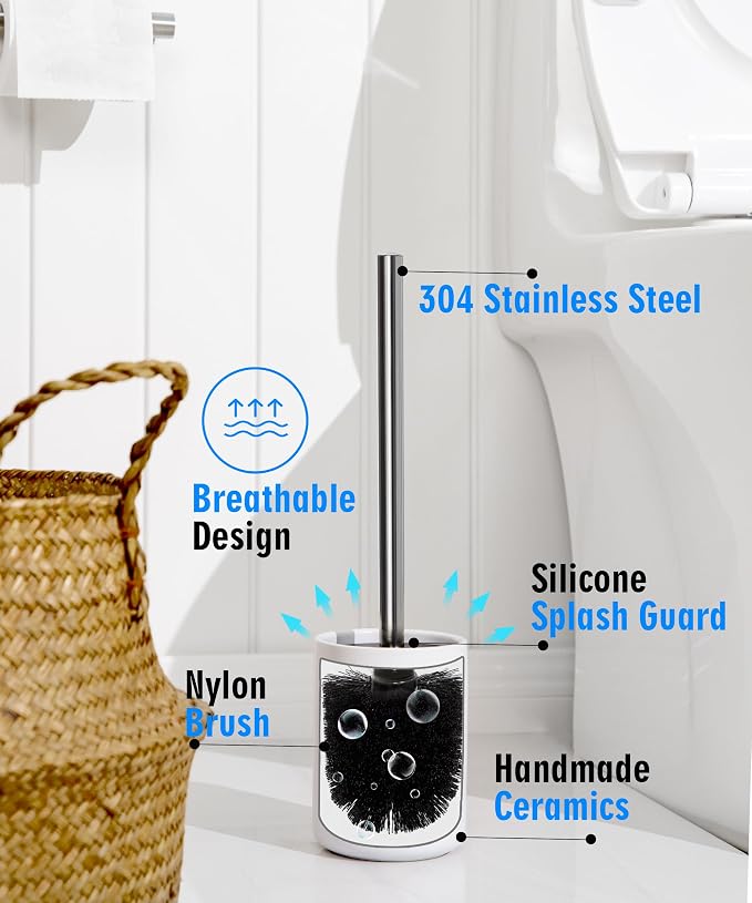 Ceramic Toilet Brush & Holder Set - Image 5