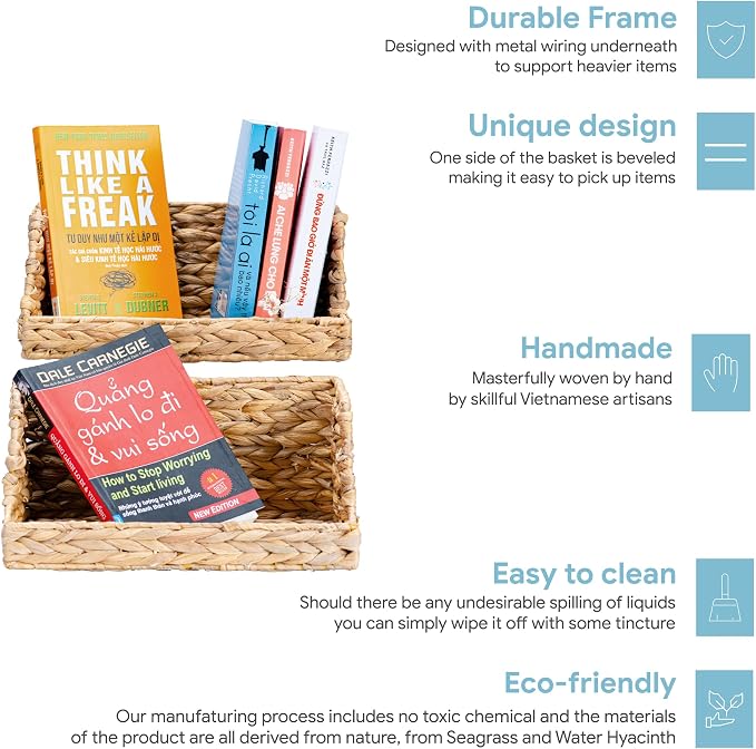VATIMA Water Hyacinth Storage Baskets - Image 5