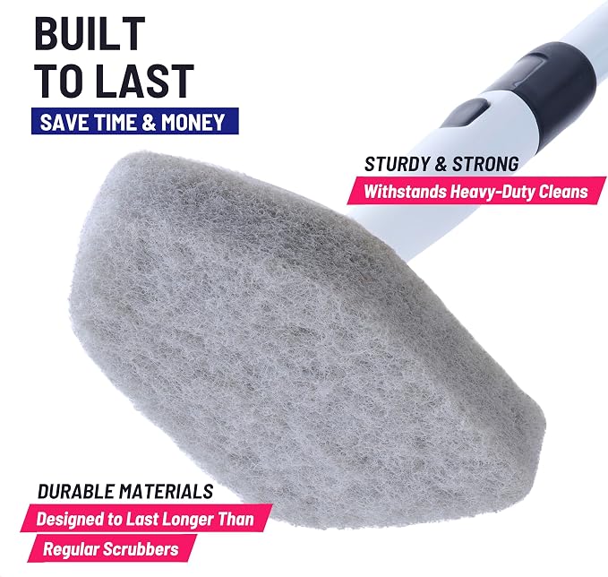 Replacement Scrubber Refill for Moku Home Extendable Tub Tile Shower Brush for - Image 5