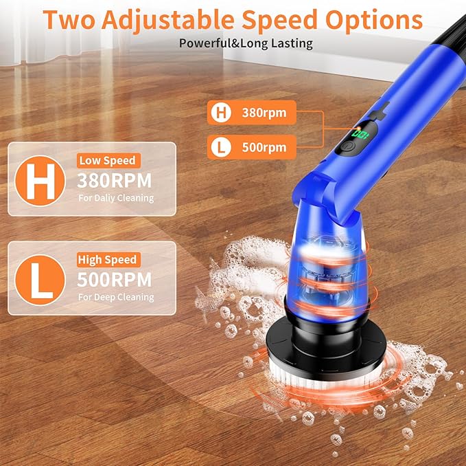11 in 1 Electric Spin Scrubber Cordless Cleaning Brush 3 Adjustable Angles 2 - Image 3