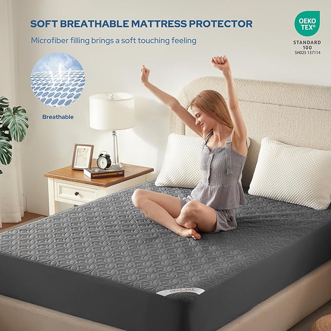 BEDLORE Waterproof Mattress Protector, Full Size Mattress Pad - Image 3