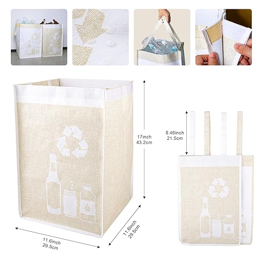 Recycle Waste Bag for Kitchen Home- Indoor Recycling Bins Trash Sorting - Image 2