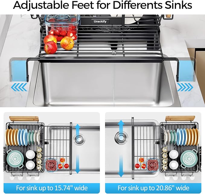 Extendable Dish Drying Rack, 2 in 1 Multifunction Dish Rack - Image 5