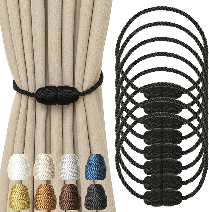 Magnetic Curtain Tiebacks Rope Curtain Tie Backs by CurtainTiebacks