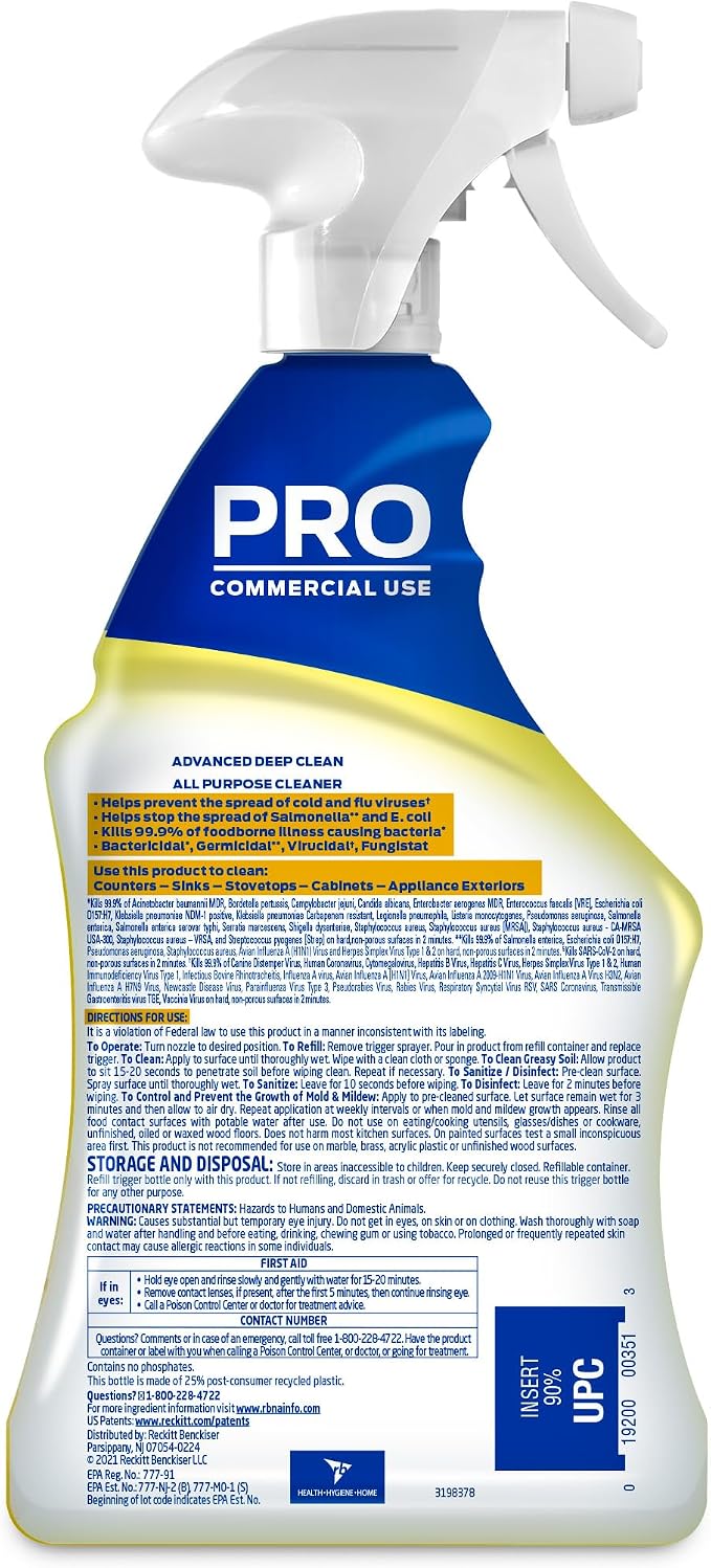 Lysol Pro All-Purpose Cleaner, Advanced Deep Cleaning Sanitizing and - Image 2