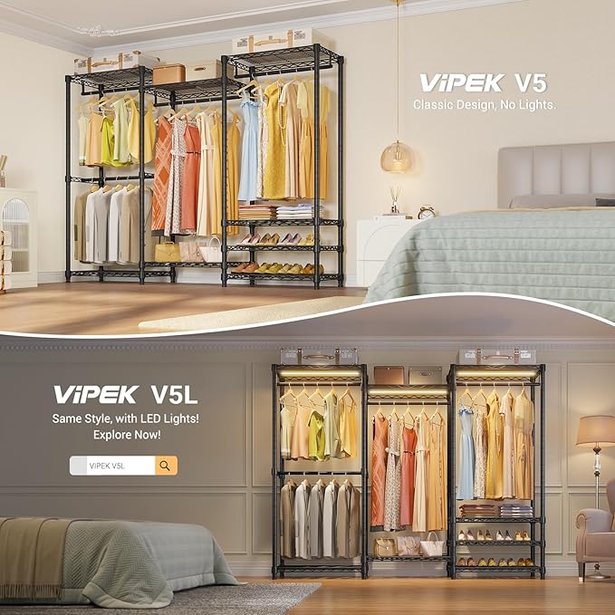 VIPEK V5 Portable Closet Wardrobe Heavy Duty Clothes Rack, Freestanding - Image 3