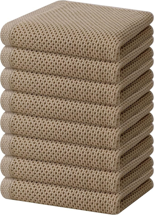 Homaxy 100% Cotton Waffle Weave Kitchen Dish Towels, Ultra Soft Absorbent Quick by Homaxy