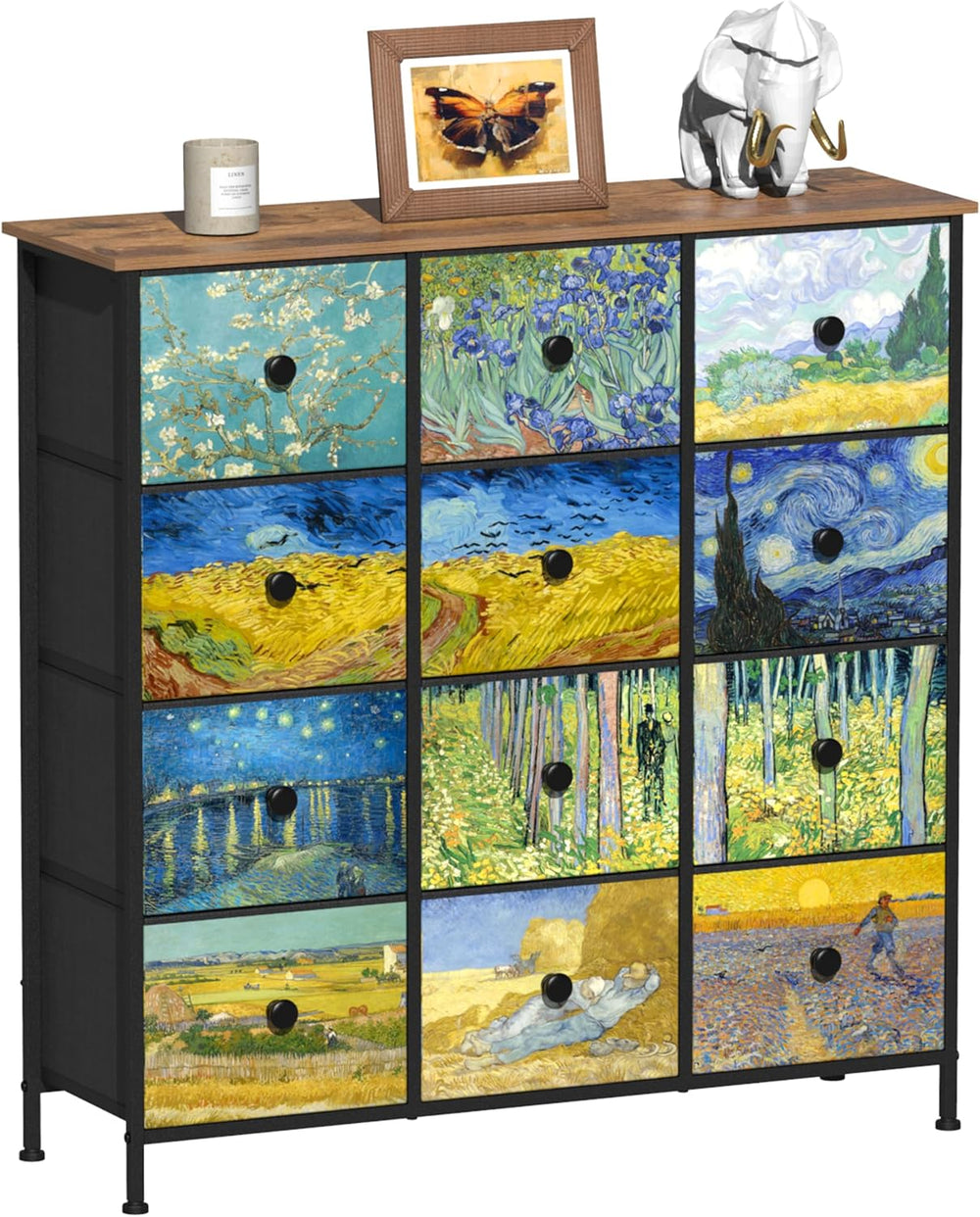 EXOTICA Dresser for Bedroom with 12 Drawers Tall Dresser & Chest of Drawe...