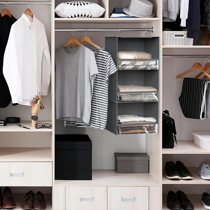 SIMPLE HOUSEWARE 3 Shelf Hanging Closet Organizer - Image 2