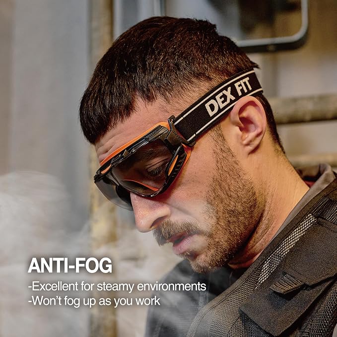 DEX FIT Protective Safety Goggles SG220; Anti Fog & Scratch, Z87 Eye Protection - Image 4