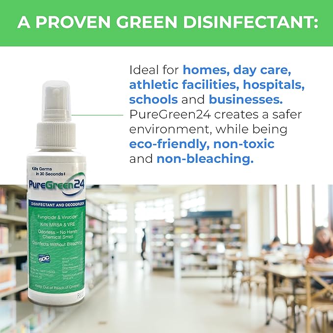 PureGreen24 Safe & Effective Disinfectant. Kills Deadly Germs including RSV - Image 7