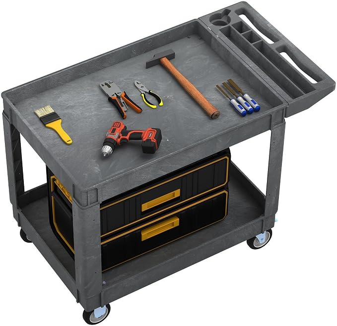 DWVO Service Utility Cart on Wheels, 45 X 25 in 550 LBS Heavy Duty Rolling Cart by DWVO