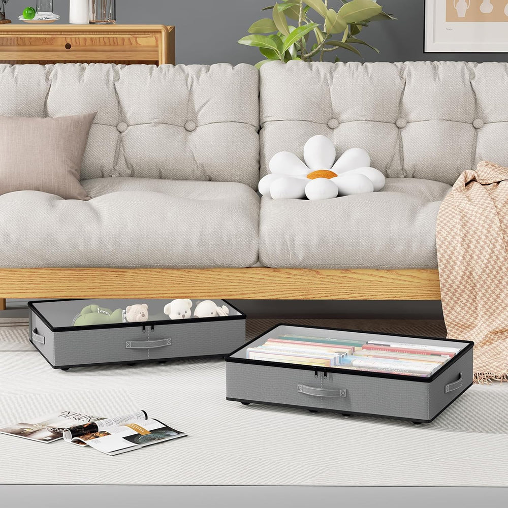 EE-RoomWorld Under Bed Storage with Wheels, No Assemble Required 5.5 inches h...