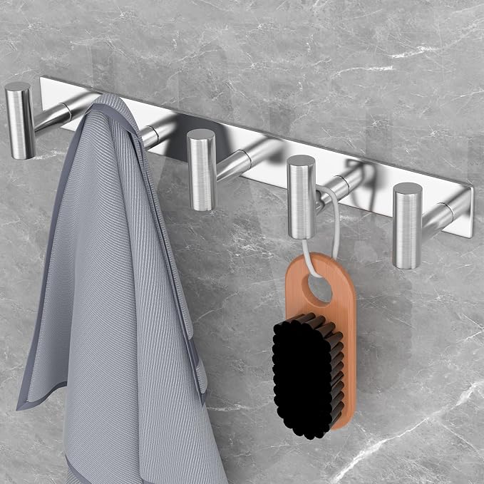 PMMASTO Coat Rack Wall Mounted, 5 "T Shaped Wall Hooks - Image 3