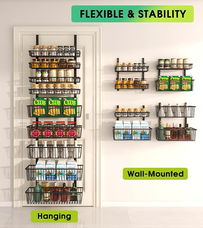 9-Tier Over The Door Pantry Organizer, Pantry Storage and Organization - Image 5
